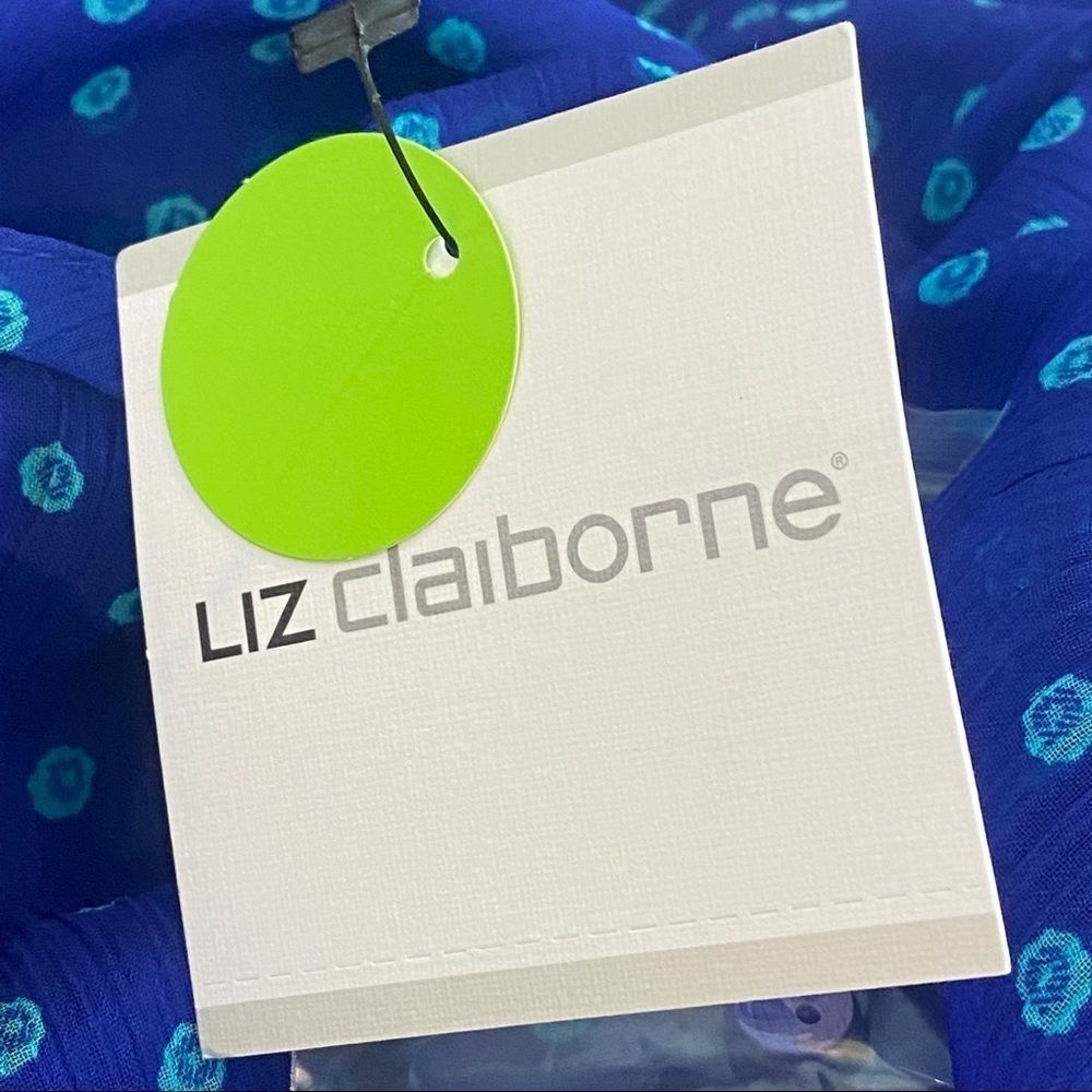 NWT Liz Claiborne Slvless Ruffle Henley sz Small - Picture 4 of 8